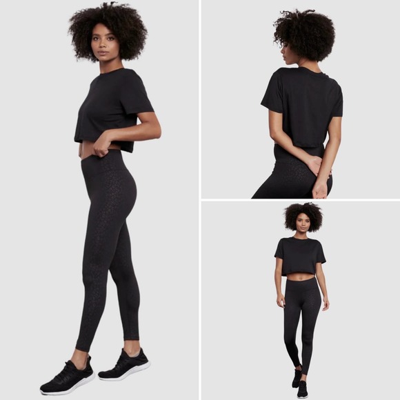 BCBGMaxAzria Kylie Crop Tee Black, NWT- Size XL - Picture 1 of 9